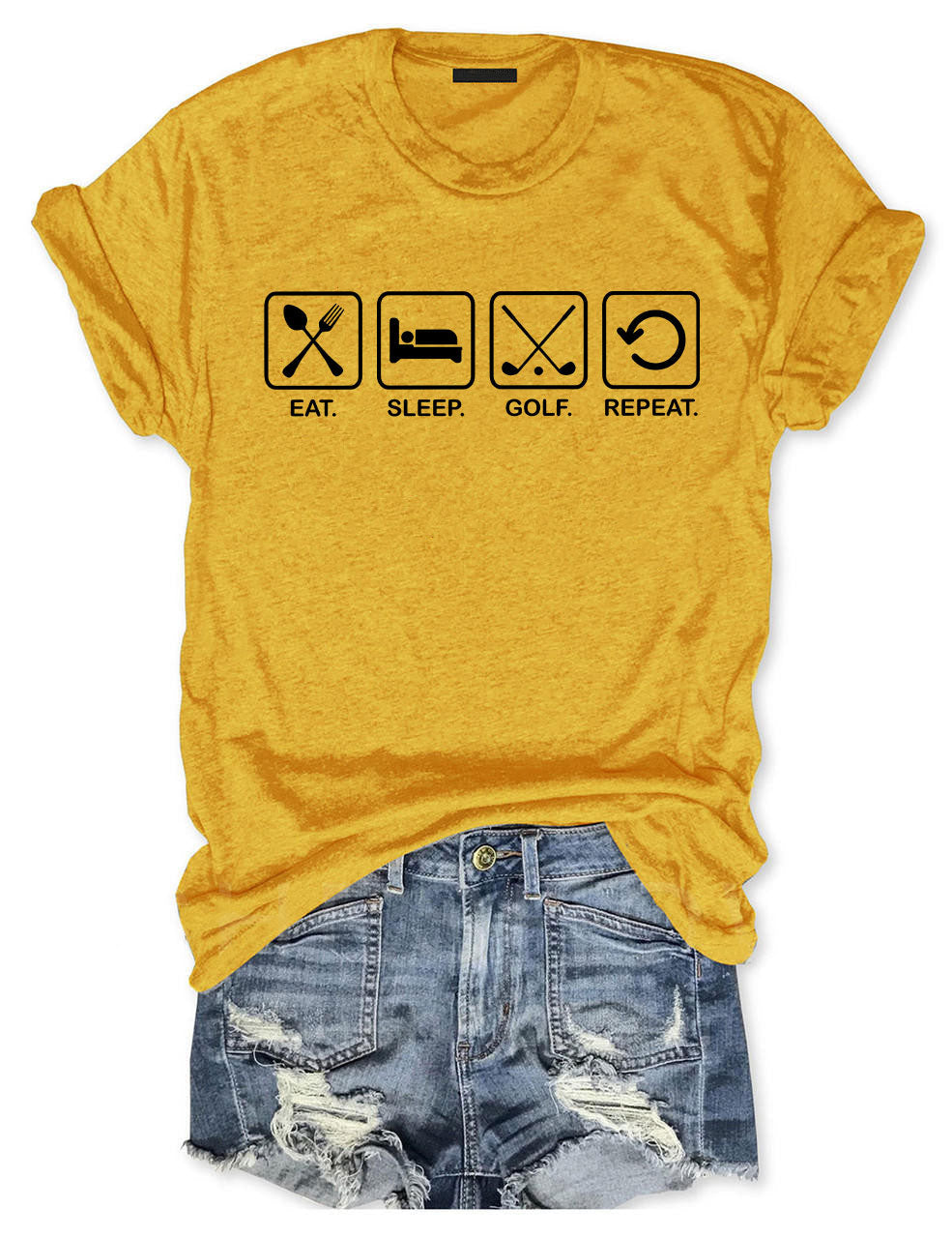 Eat Sleep Golf Repeat Funny Golf T-shirt