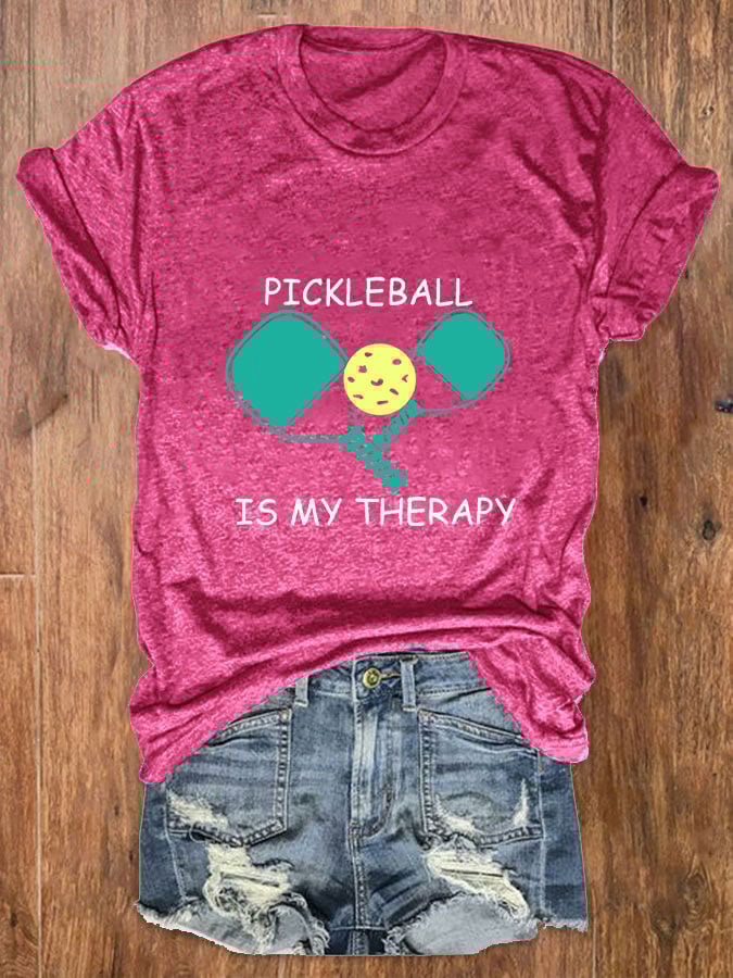 Women's pickleball is my therapy casual T-shirt