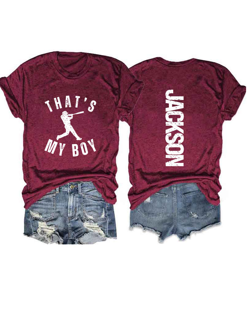 Personalized That's My Boy Baseball T-Shirt