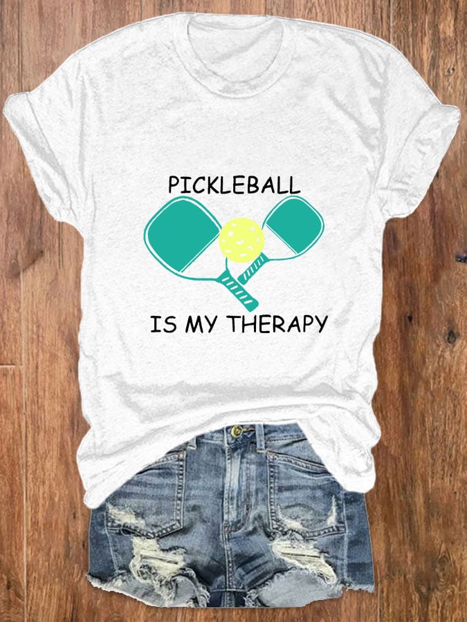 Women's pickleball is my therapy casual T-shirt