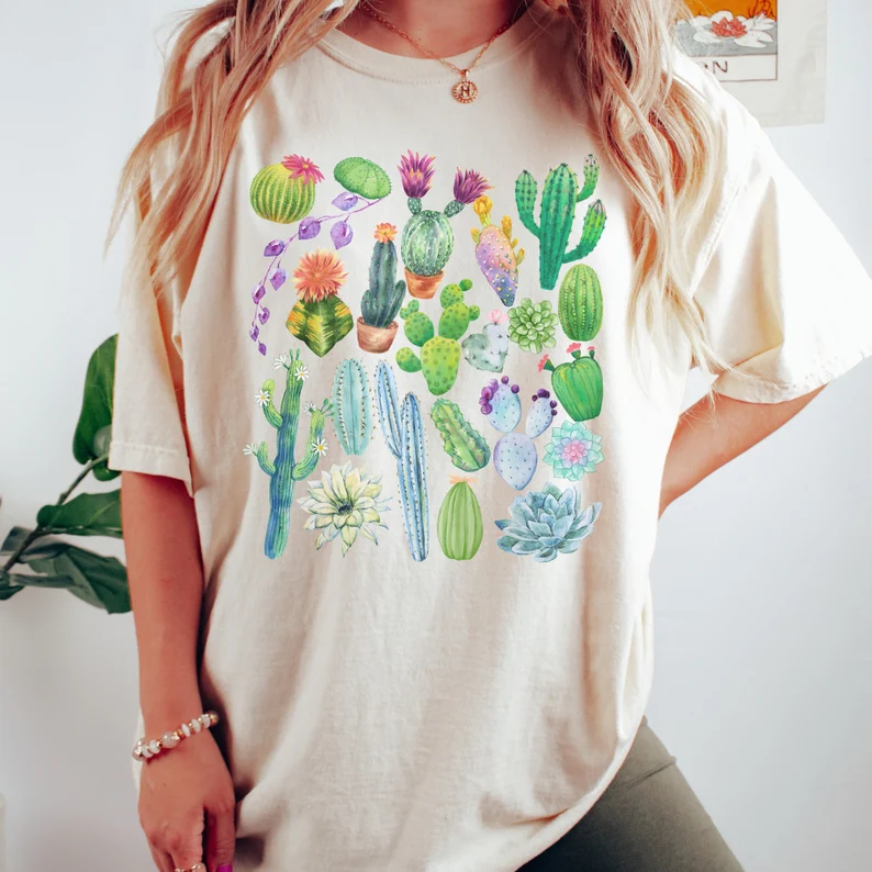 Cactus Flower Art Print T-shirt
