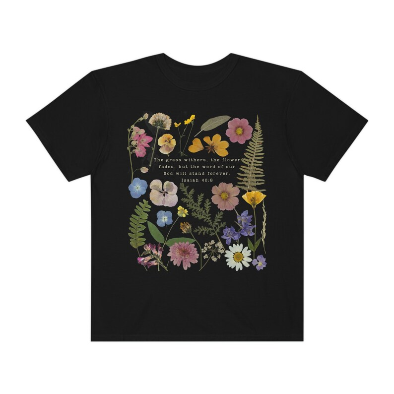 Pressed Flower Christian Graphic T-shirt