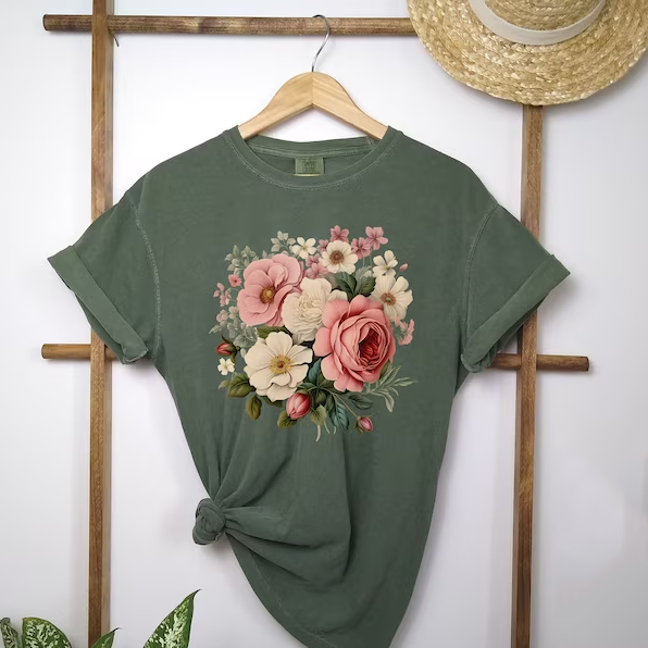 Boho Wildflowers Cottagecore T-Shirt