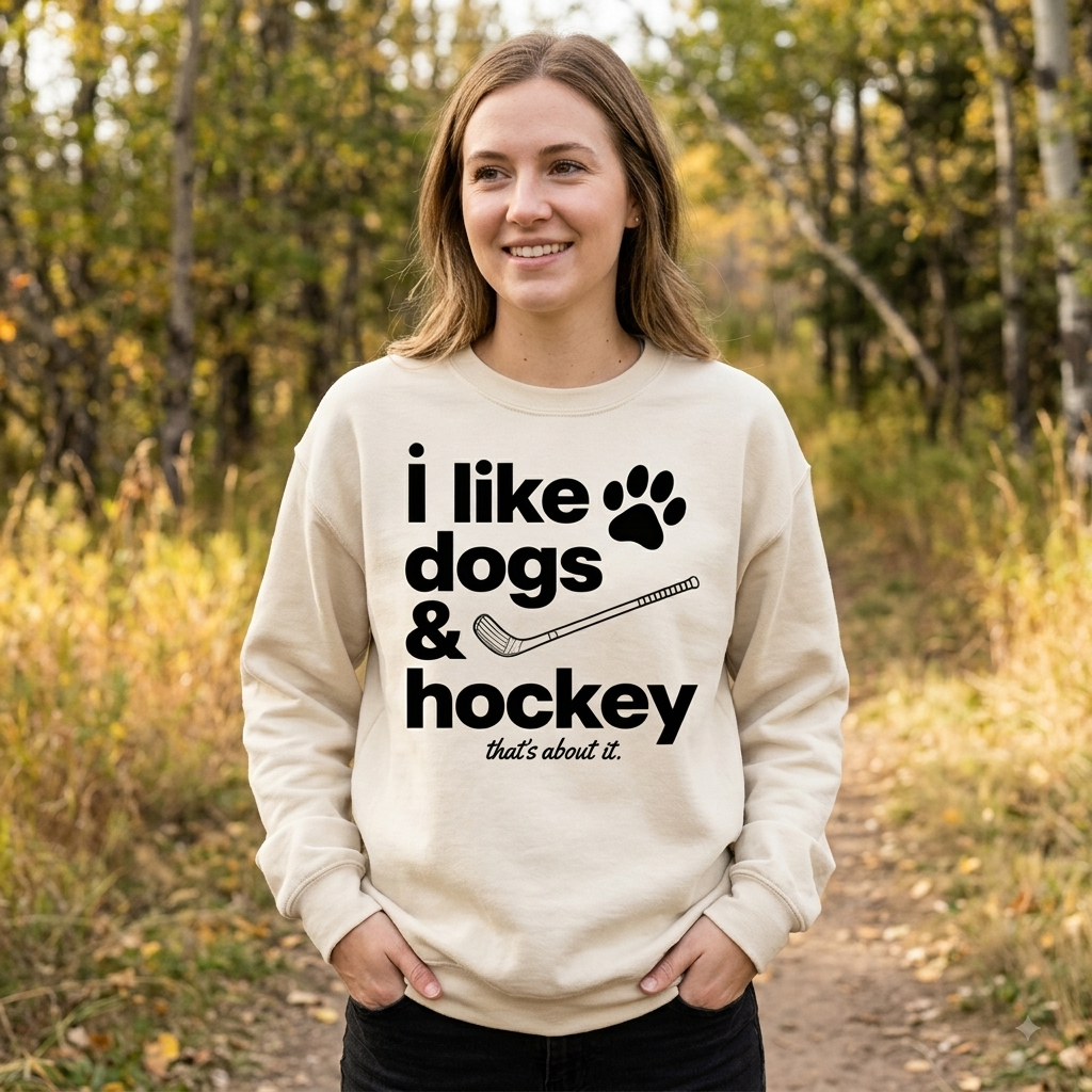 I Like Dogs And Hockey Sweatshirt