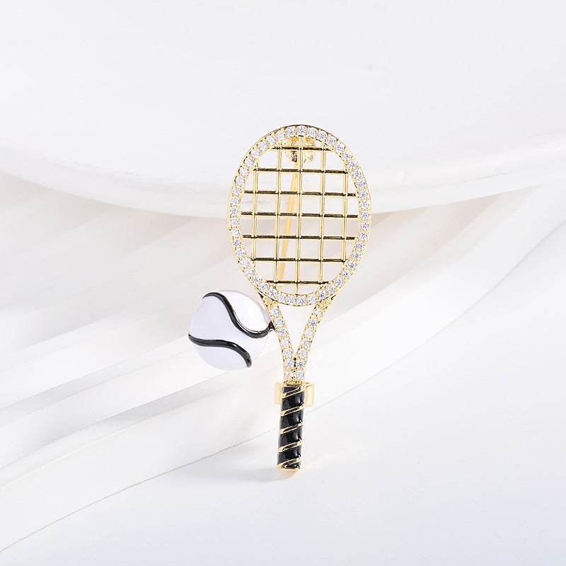 Vintage Tennis Racket Brooch