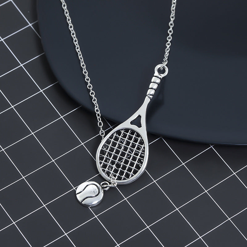 Vintage Punk Tennis Racket Pendant Fashion Jewelry Necklaces Wholesale