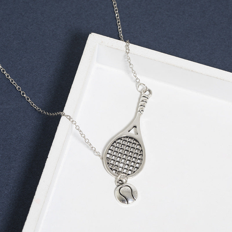 Vintage Punk Tennis Racket Pendant Fashion Jewelry Necklaces Wholesale