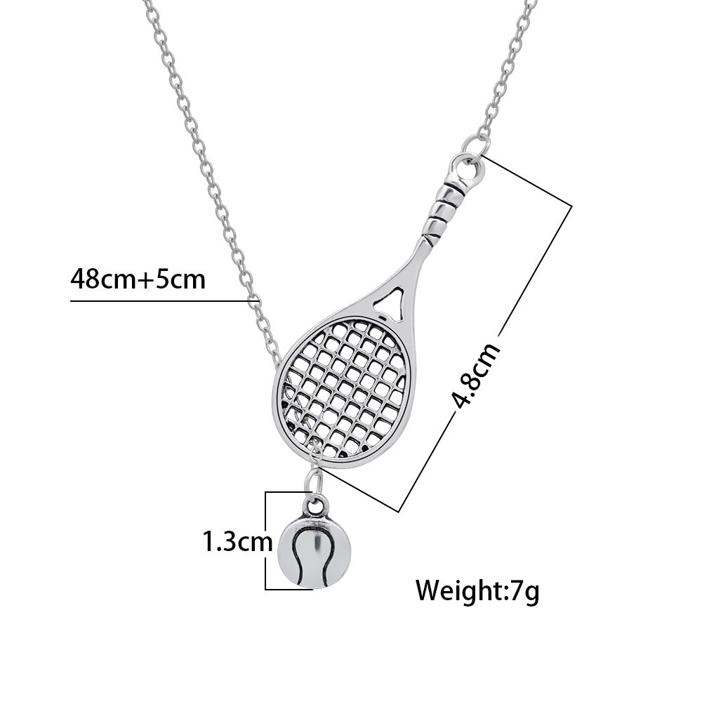 Vintage Punk Tennis Racket Pendant Fashion Jewelry Necklaces Wholesale