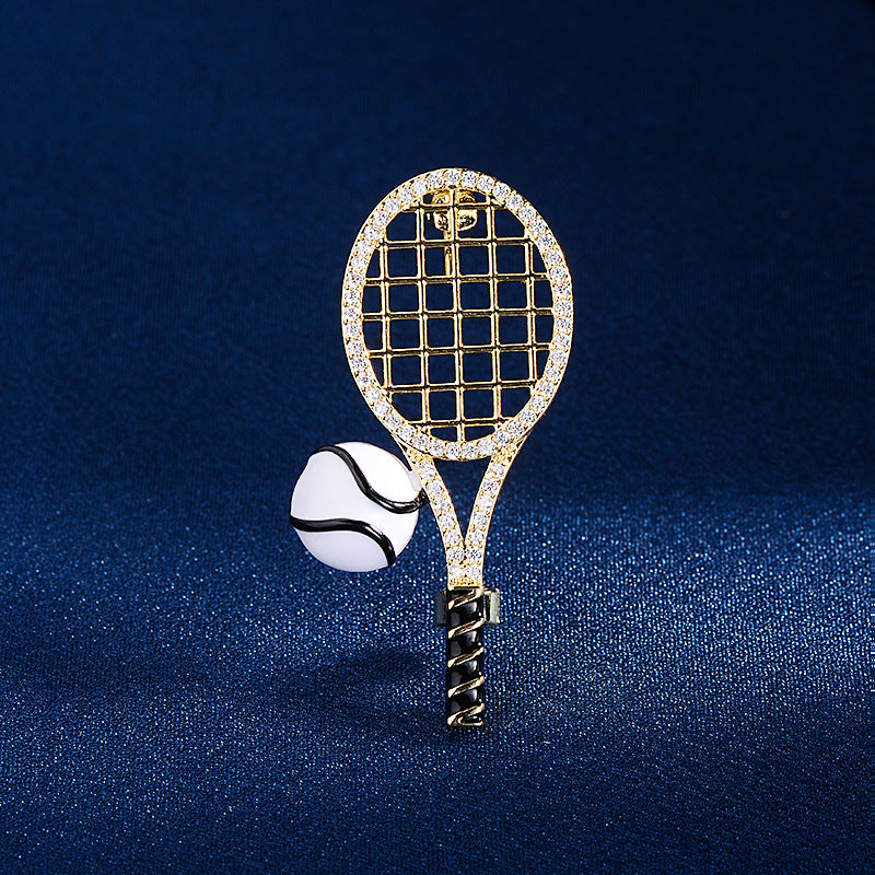 Vintage Tennis Racket Brooch
