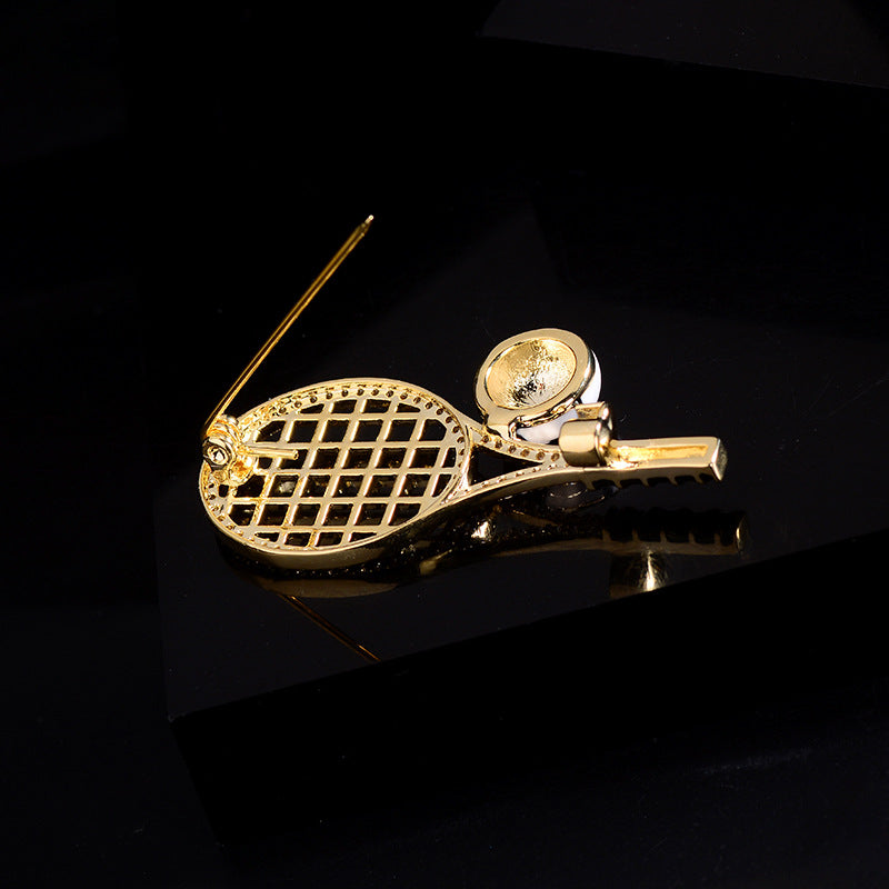 Vintage Tennis Racket Brooch