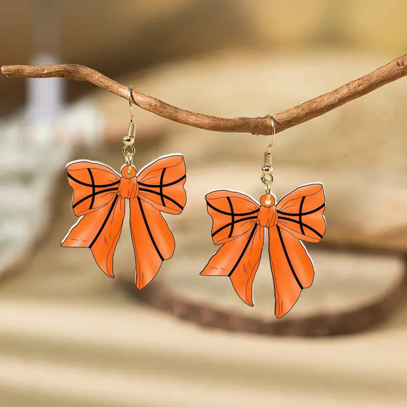 Basketball Butterfly Creative Design Fashion Earrings