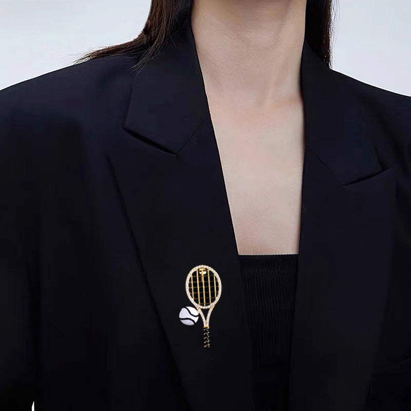 Vintage Tennis Racket Brooch