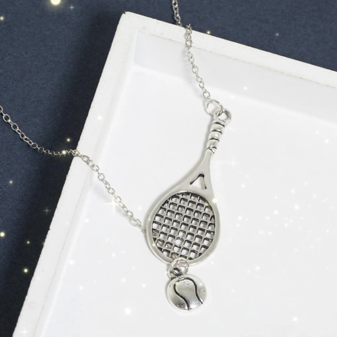 Vintage Punk Tennis Racket Pendant Fashion Jewelry Necklaces Wholesale
