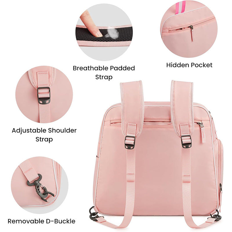 Universal 2-in-1 Pickleball Backpack with Shoe Compartment, Waterproof Pocket Pickleball Tote