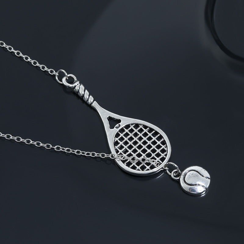 Vintage Punk Tennis Racket Pendant Fashion Jewelry Necklaces Wholesale