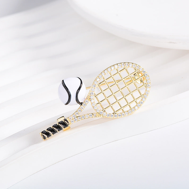 Vintage Tennis Racket Brooch