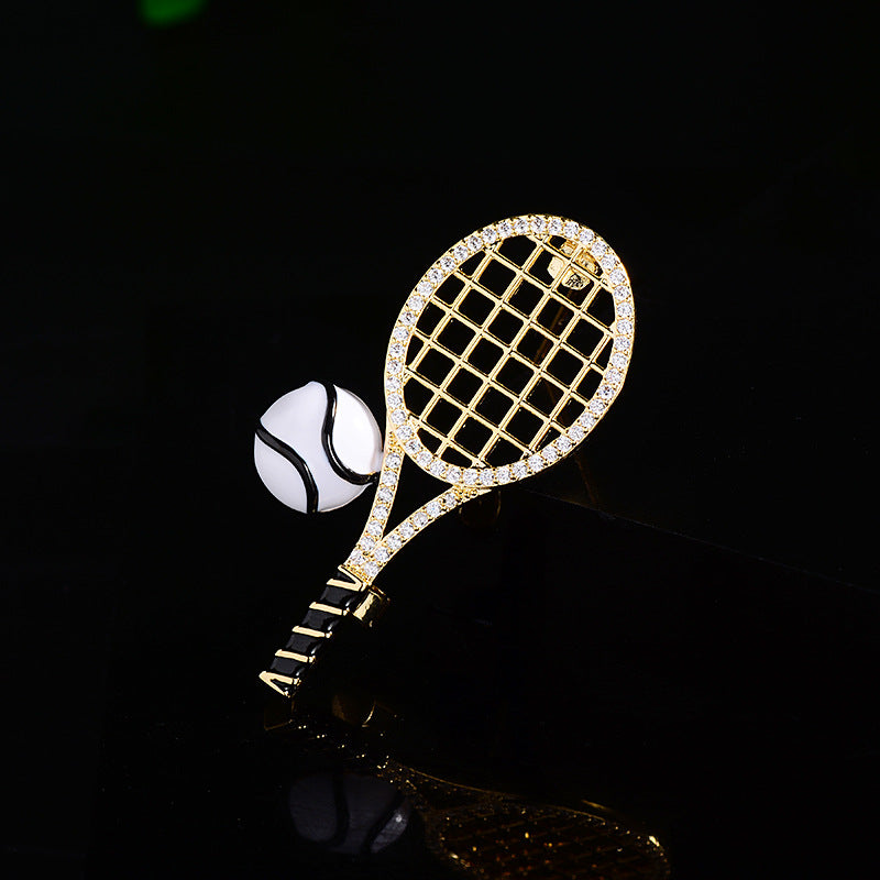 Vintage Tennis Racket Brooch