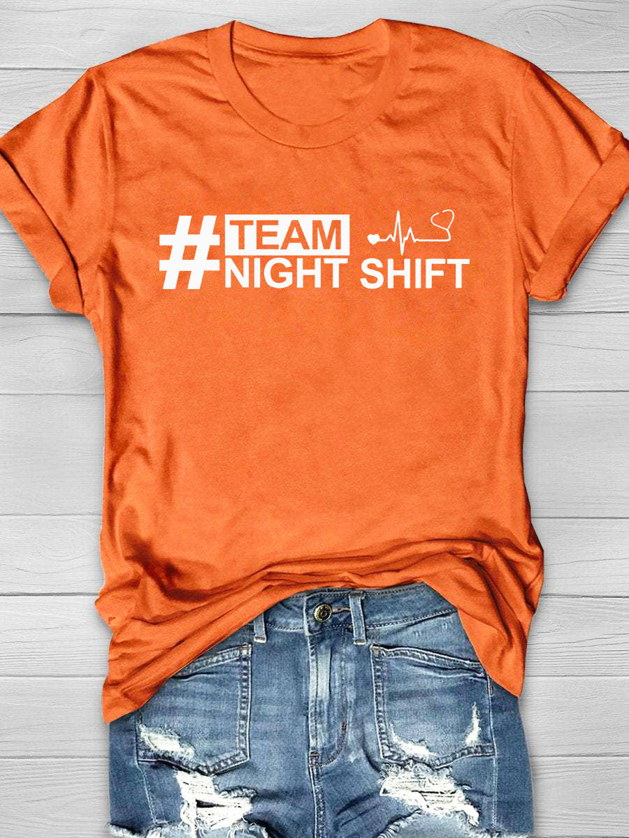 Team Night Shift Print Short Sleeve T-shirt