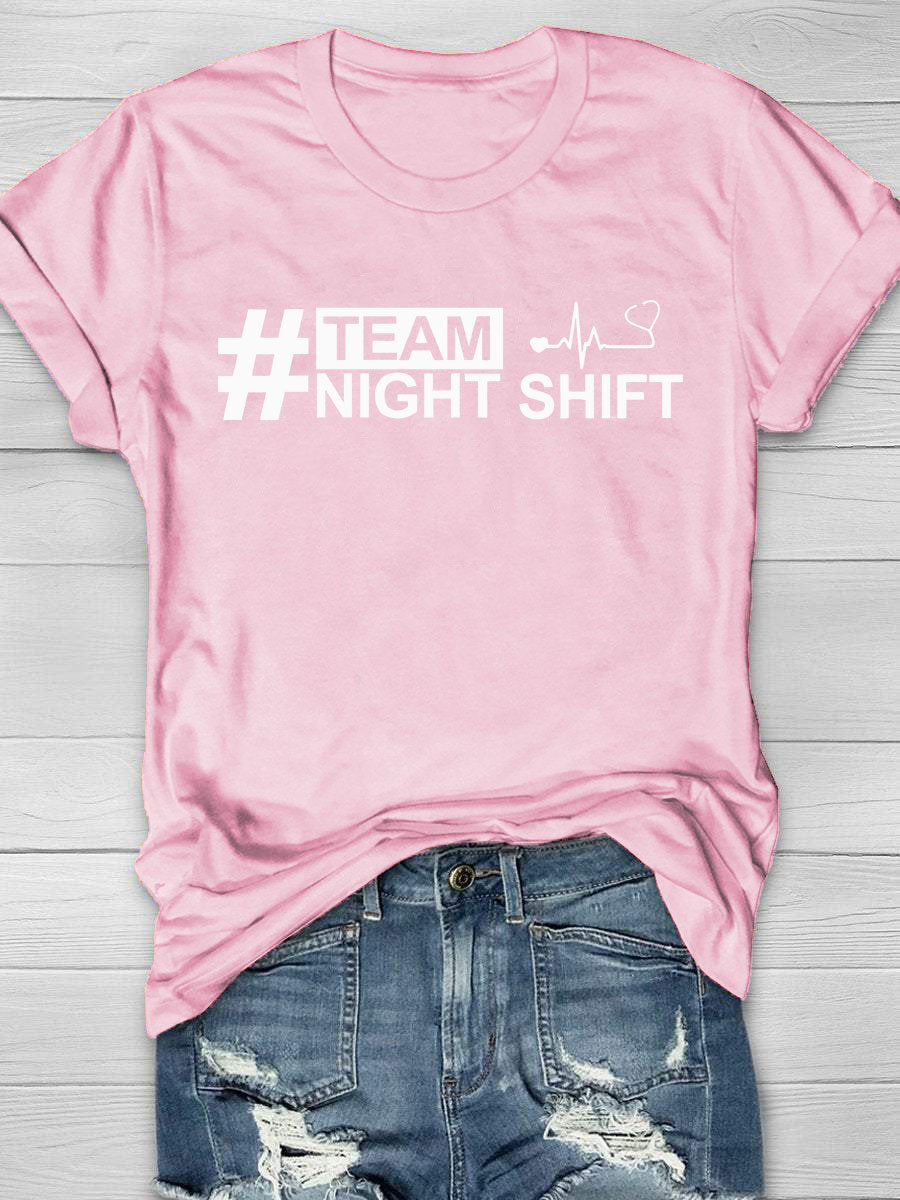 Team Night Shift Print Short Sleeve T-shirt