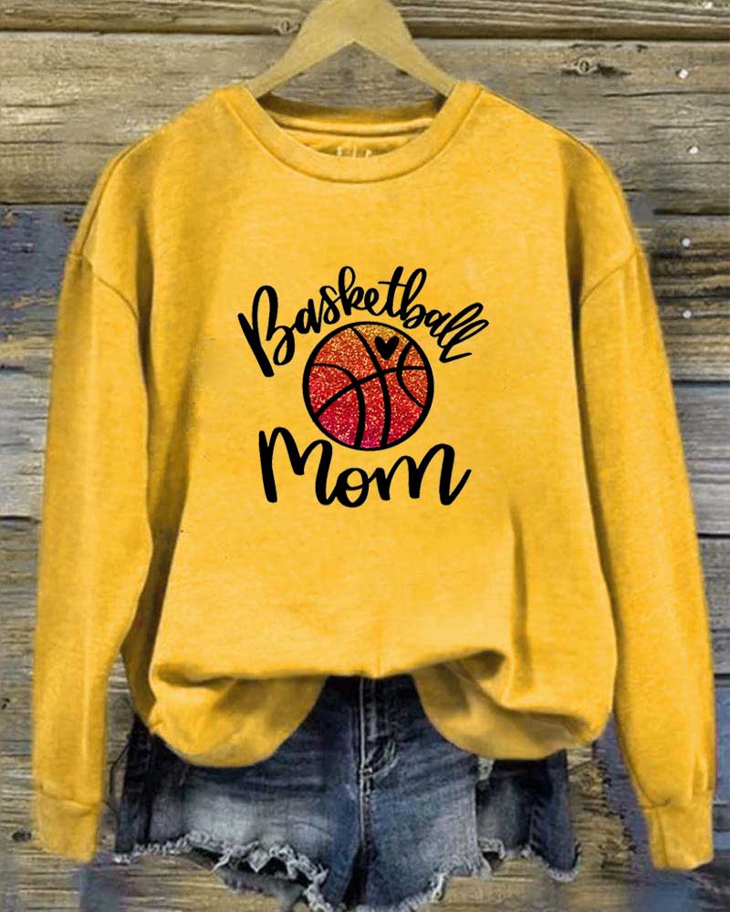 Basketball Mom Crewneck Sweatshirt