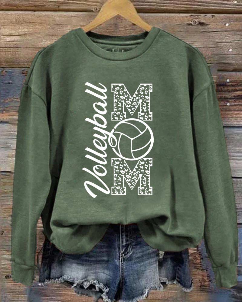 Volleyball Mom Printed Sweatshirt