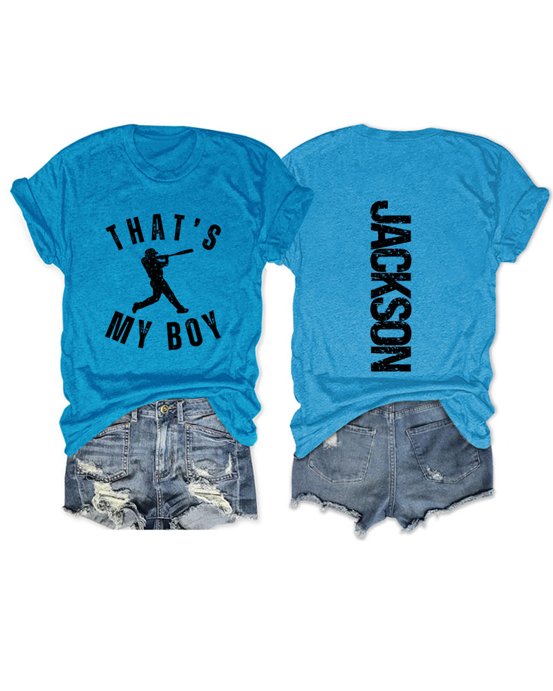 Personalized That's My Boy Baseball T-Shirt