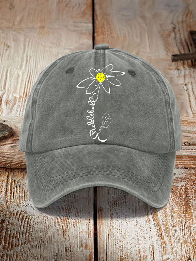 Pickleball Floral Vintage Hat