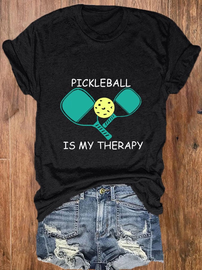 Women's pickleball is my therapy casual T-shirt