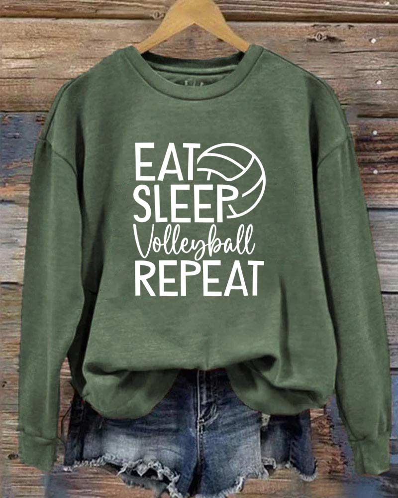 Eat Sleep Volleyball Repeat Sweatshirt