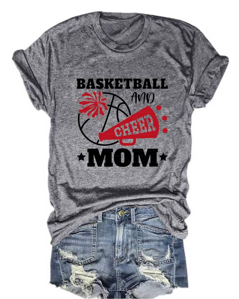 Basketball and Cheer Mom T-Shirt