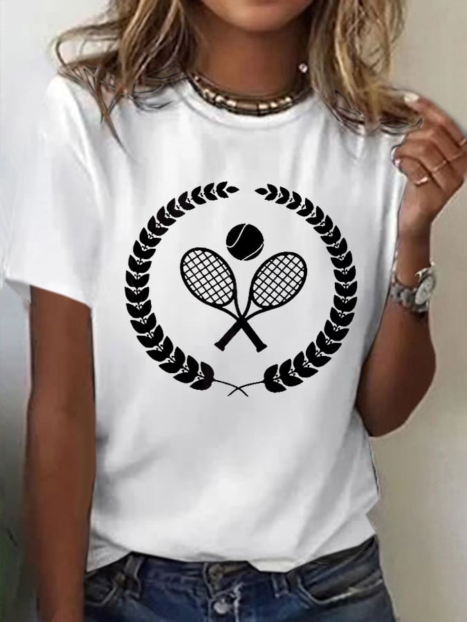 Women's Tennis Player Printed T-Shirt
