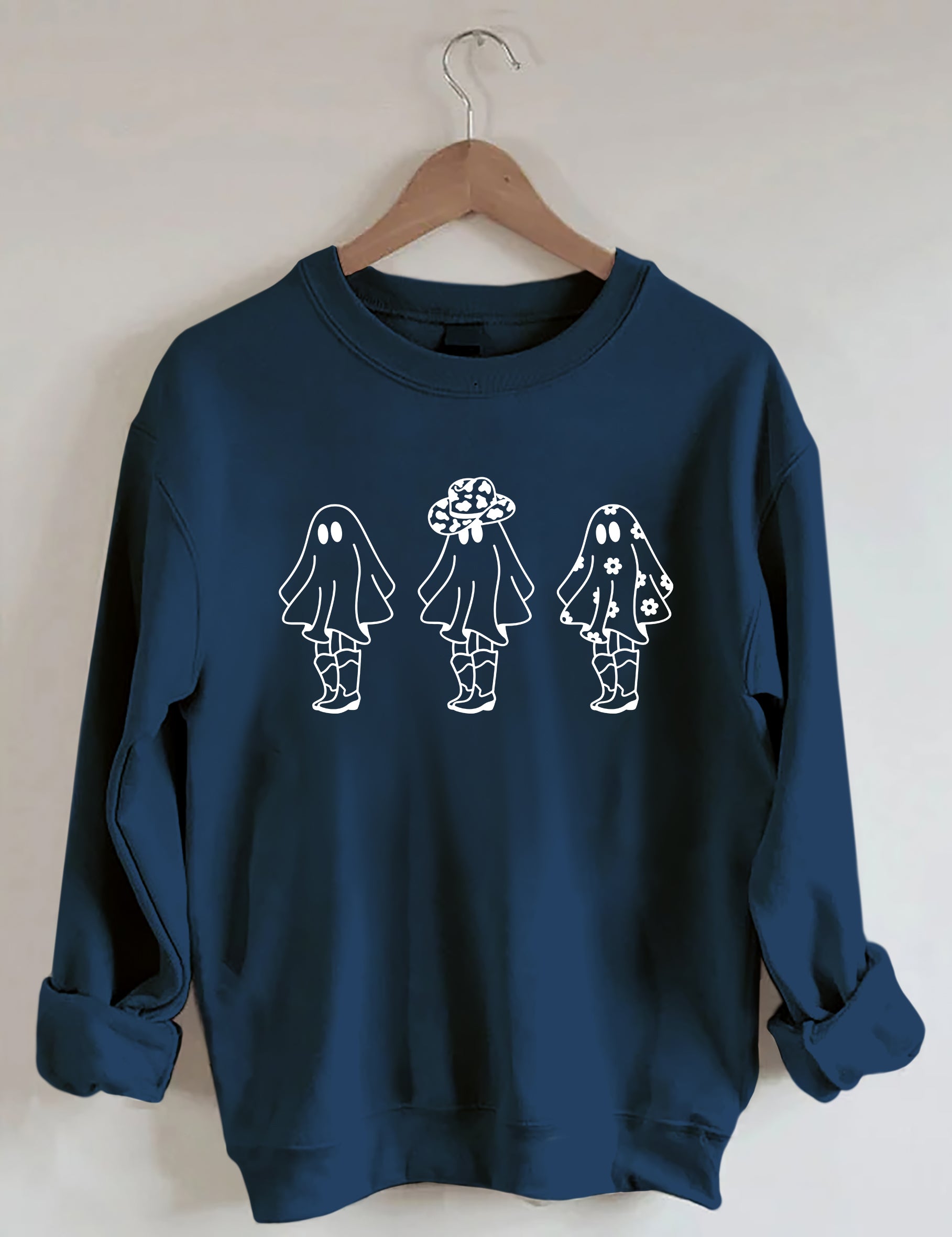 Ghost Outline Spooky Season Sweatshirt