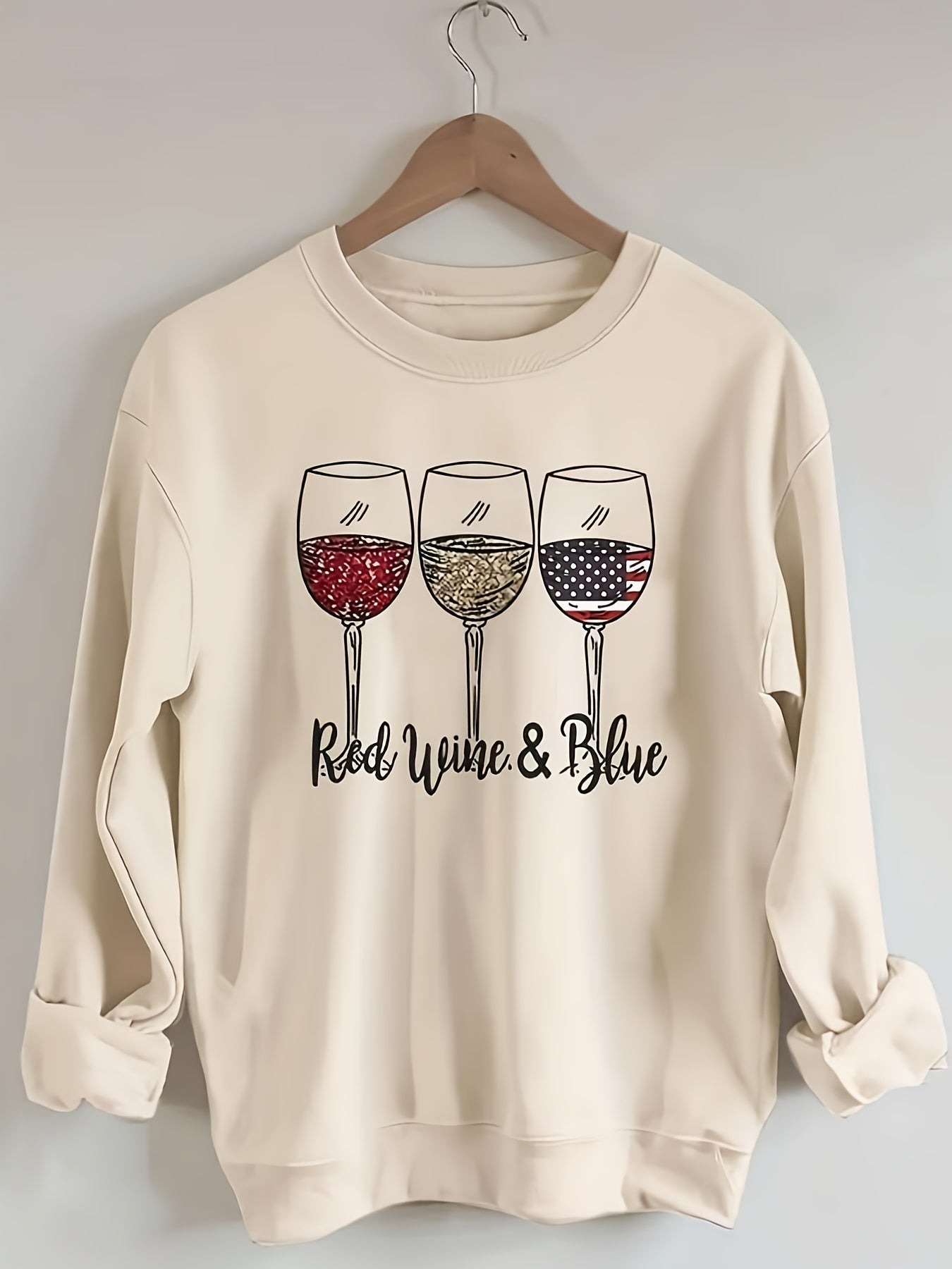 Red Wine Blue Sweatshirt