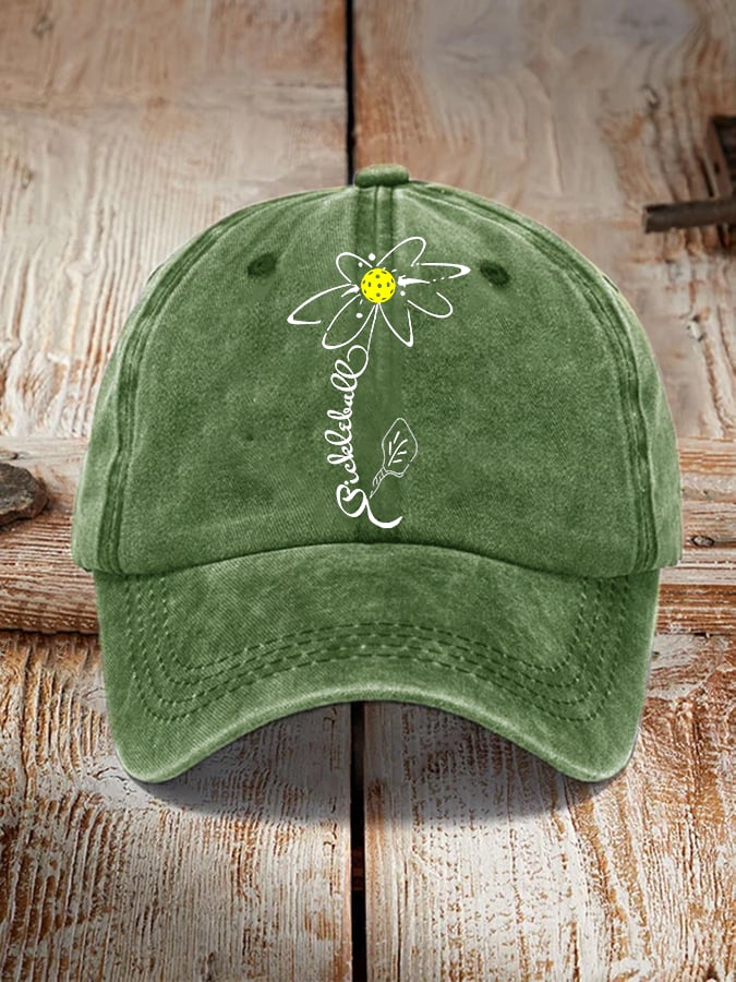 Pickleball Floral Vintage Hat