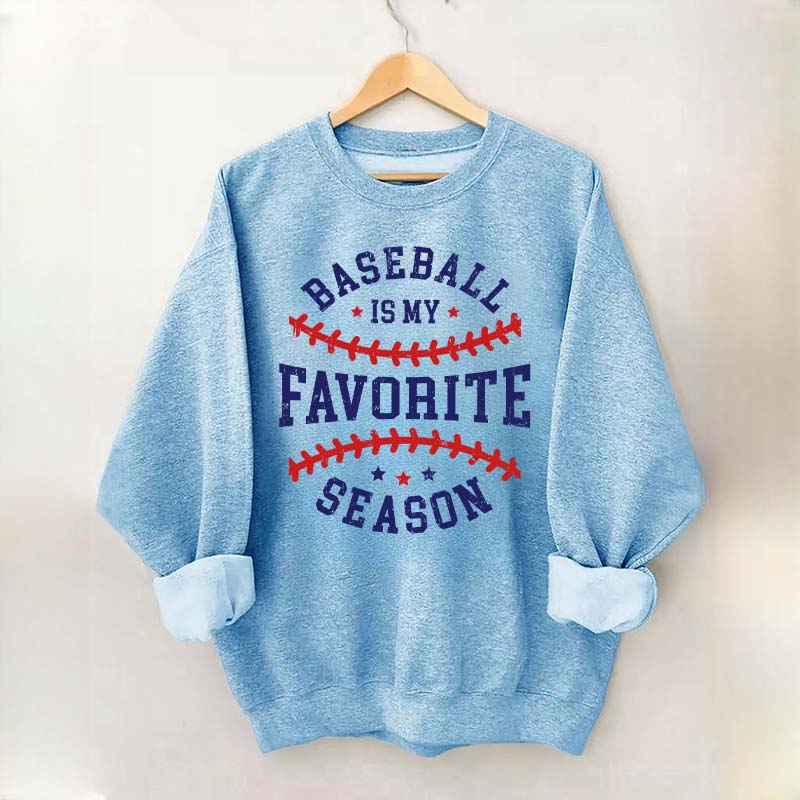 Retro Baseball Is My Favorite Season Sweatshirt