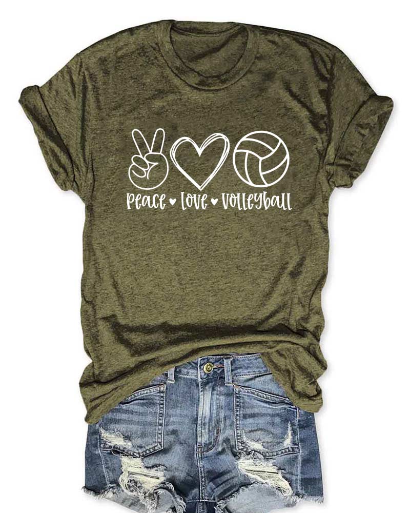 Peace Love Volleyball T-Shirt