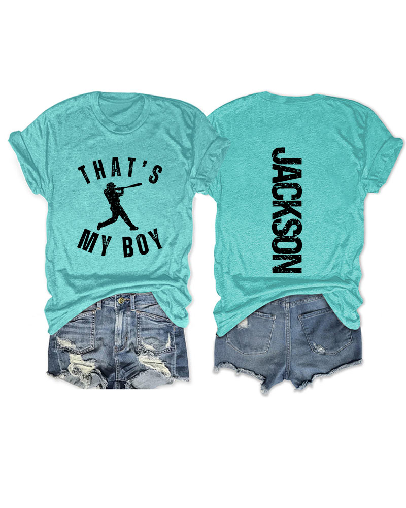 Personalized That's My Boy Baseball T-Shirt