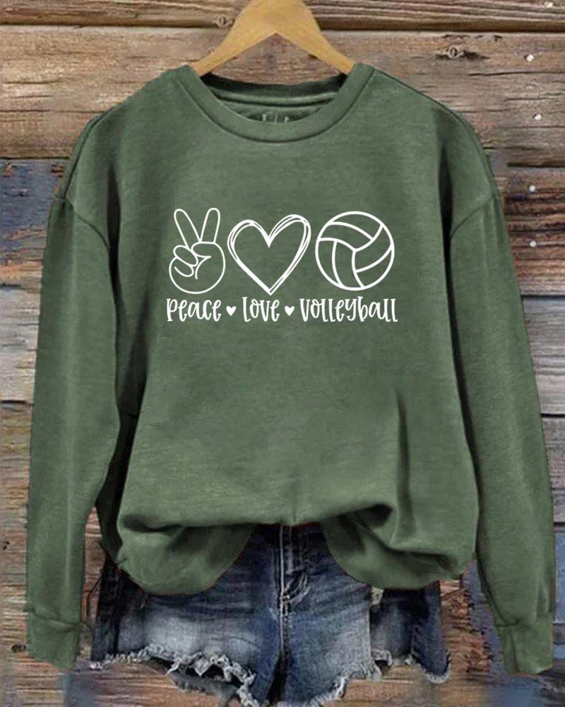 Peace Love Volleyball Sweatshirt