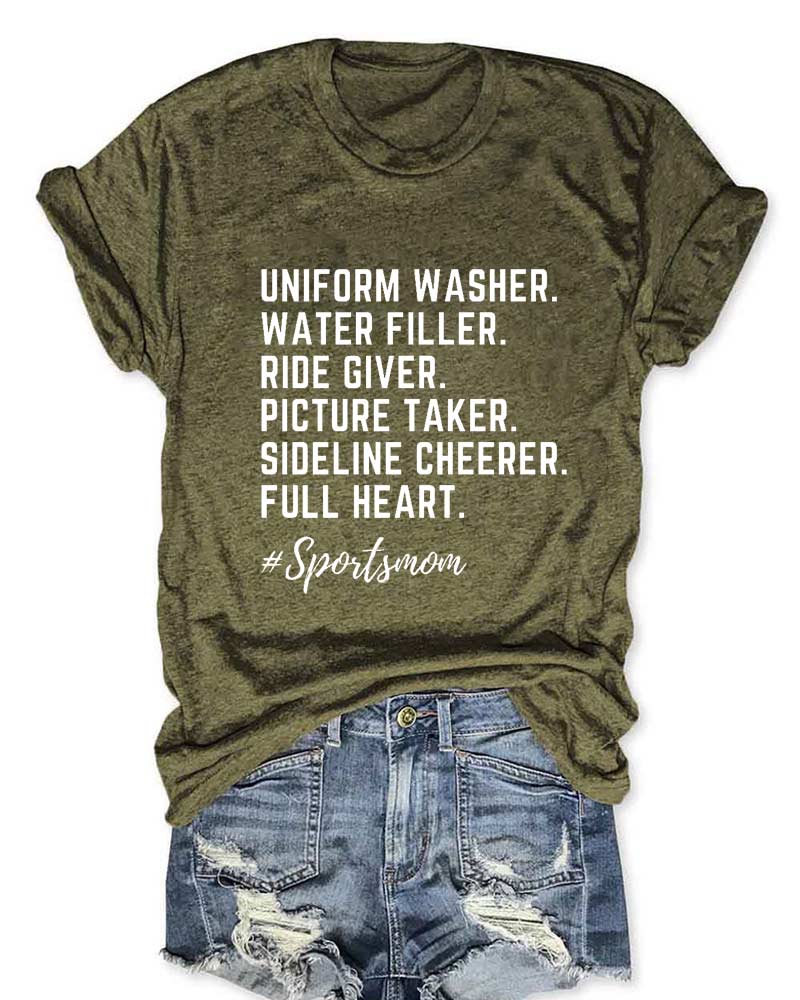 Sports Mom Printed T-Shirt