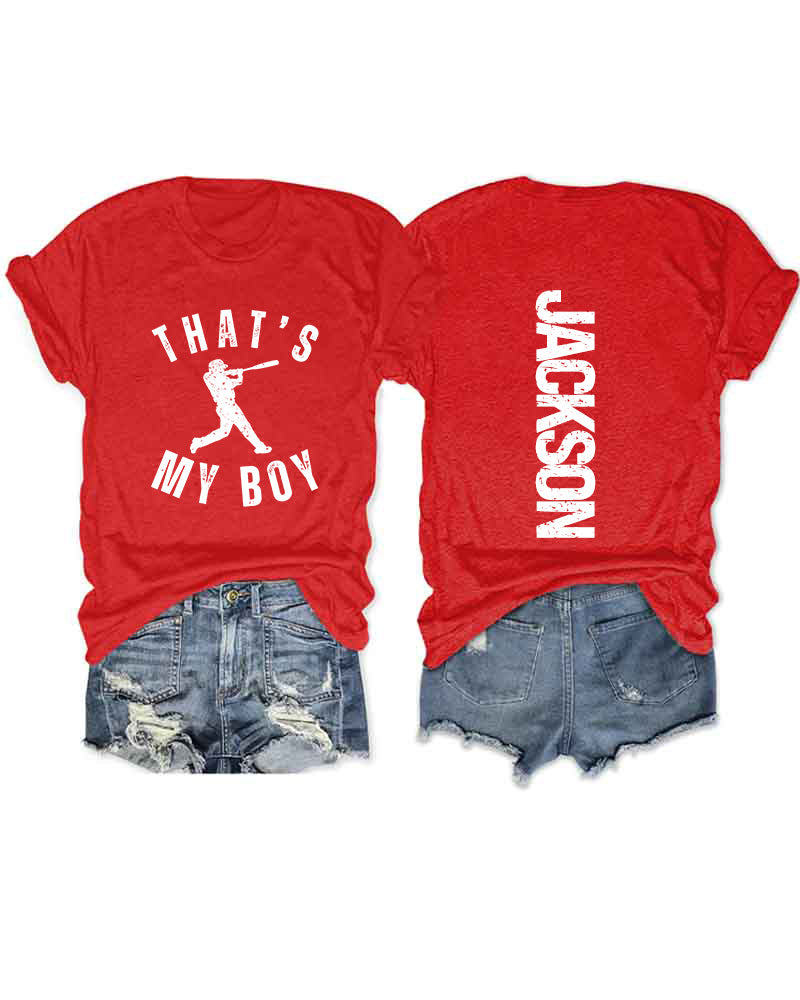 Personalized That's My Boy Baseball T-Shirt