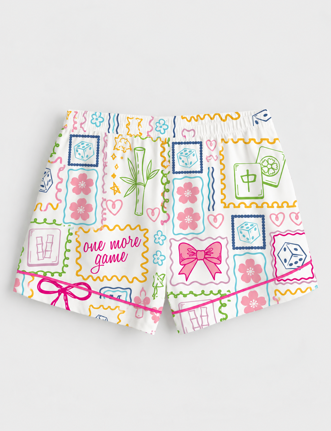 Mahjong Pajamas Women Set, Mahjong Pajama Set Women, Pink Mahjong Sleepwear, Mahjong Lover