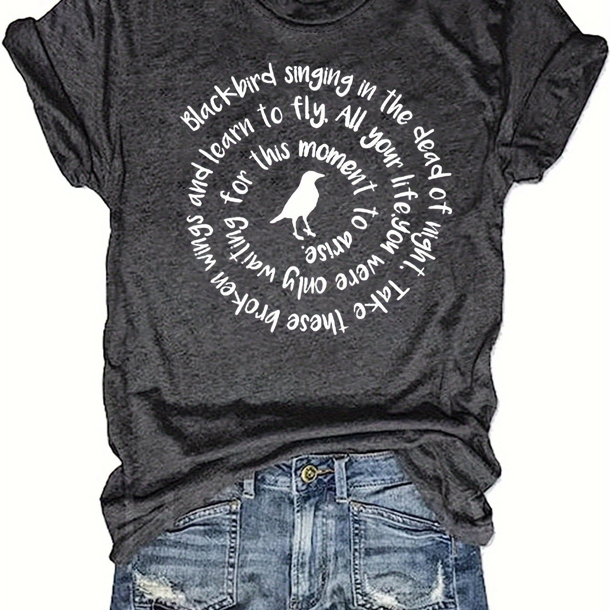Bird & Letter T-Shirt