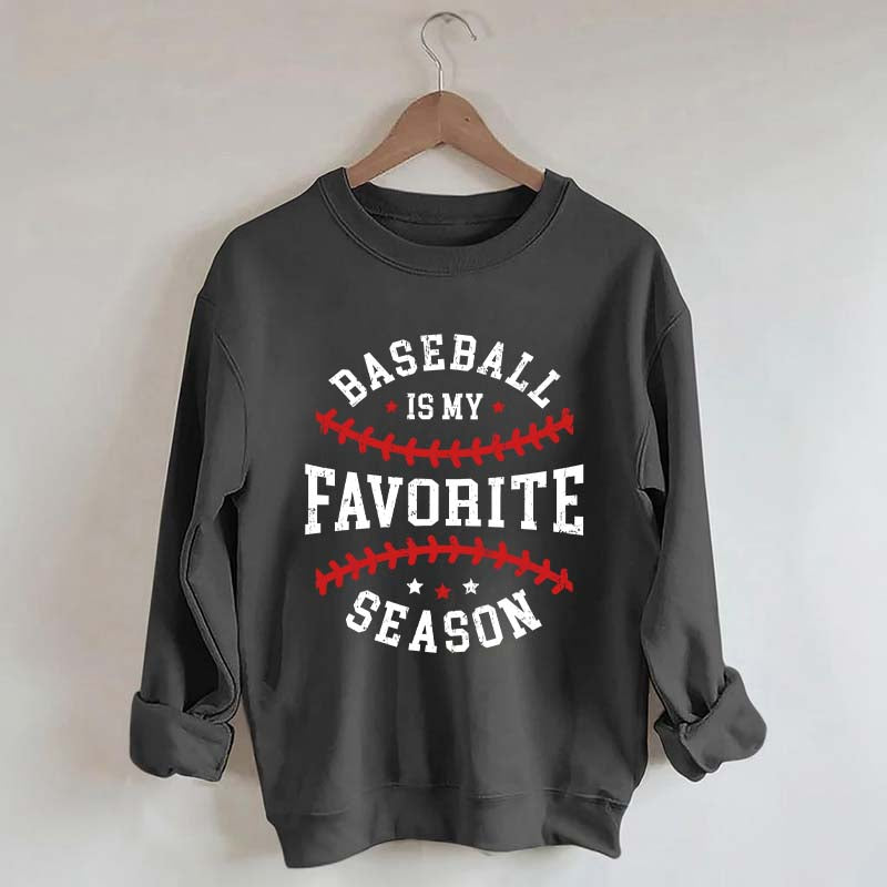 Retro Baseball Is My Favorite Season Sweatshirt