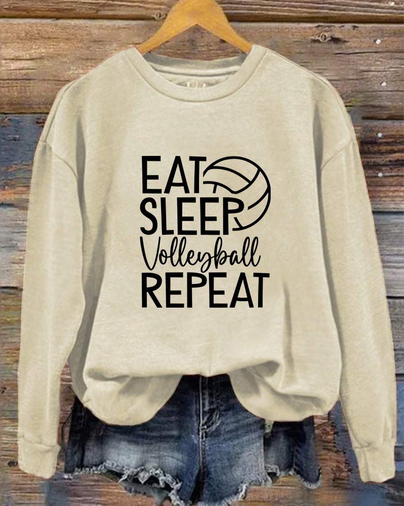 Eat Sleep Volleyball Repeat Sweatshirt