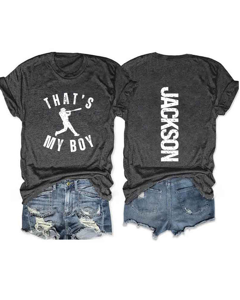 Personalized That's My Boy Baseball T-Shirt