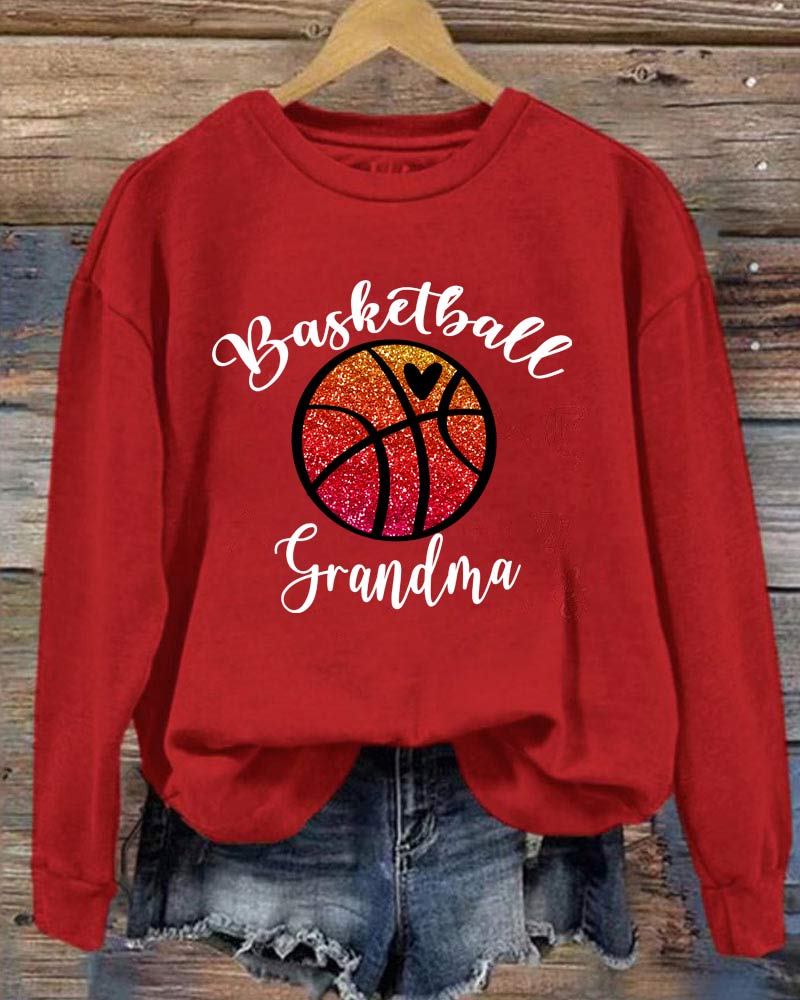 Basketball Grandma Crewneck Sweatshirt