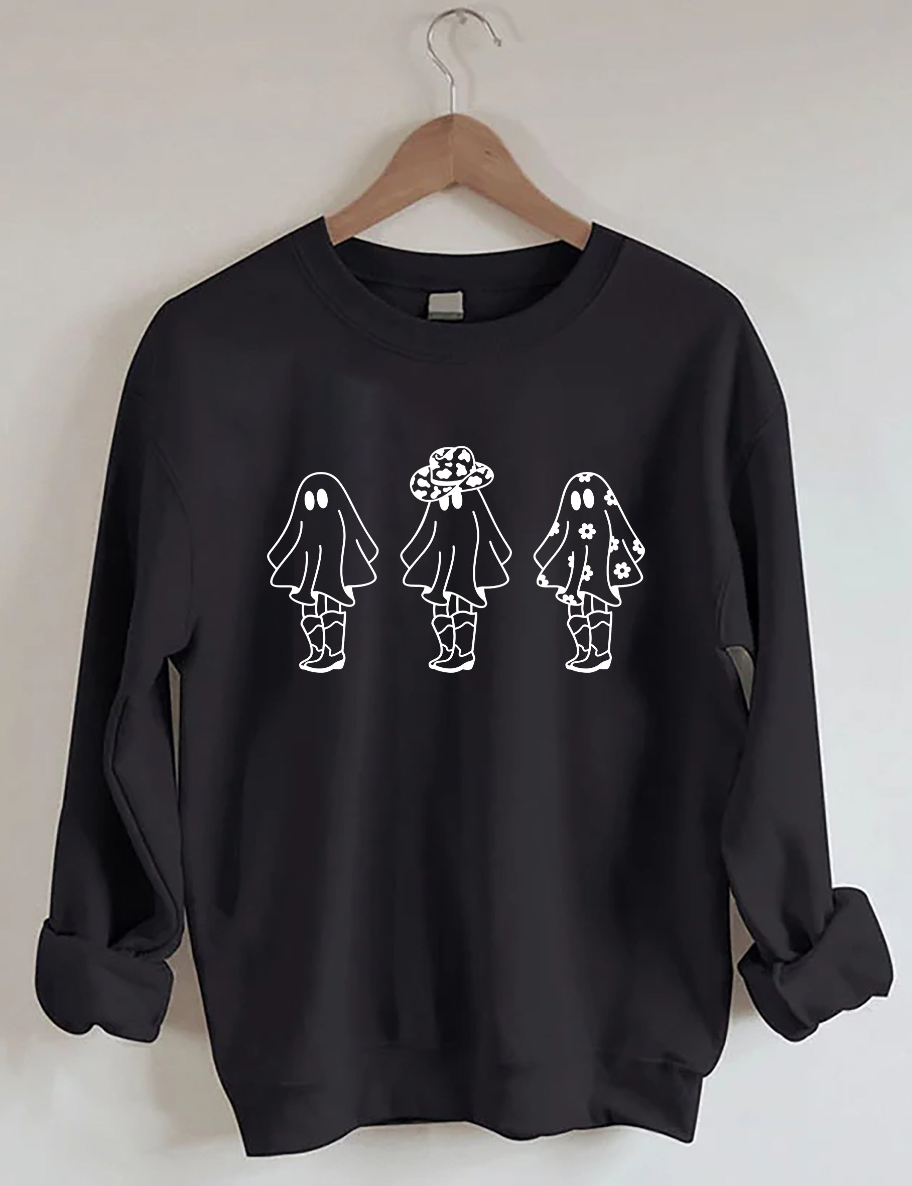 Ghost Outline Spooky Season Sweatshirt