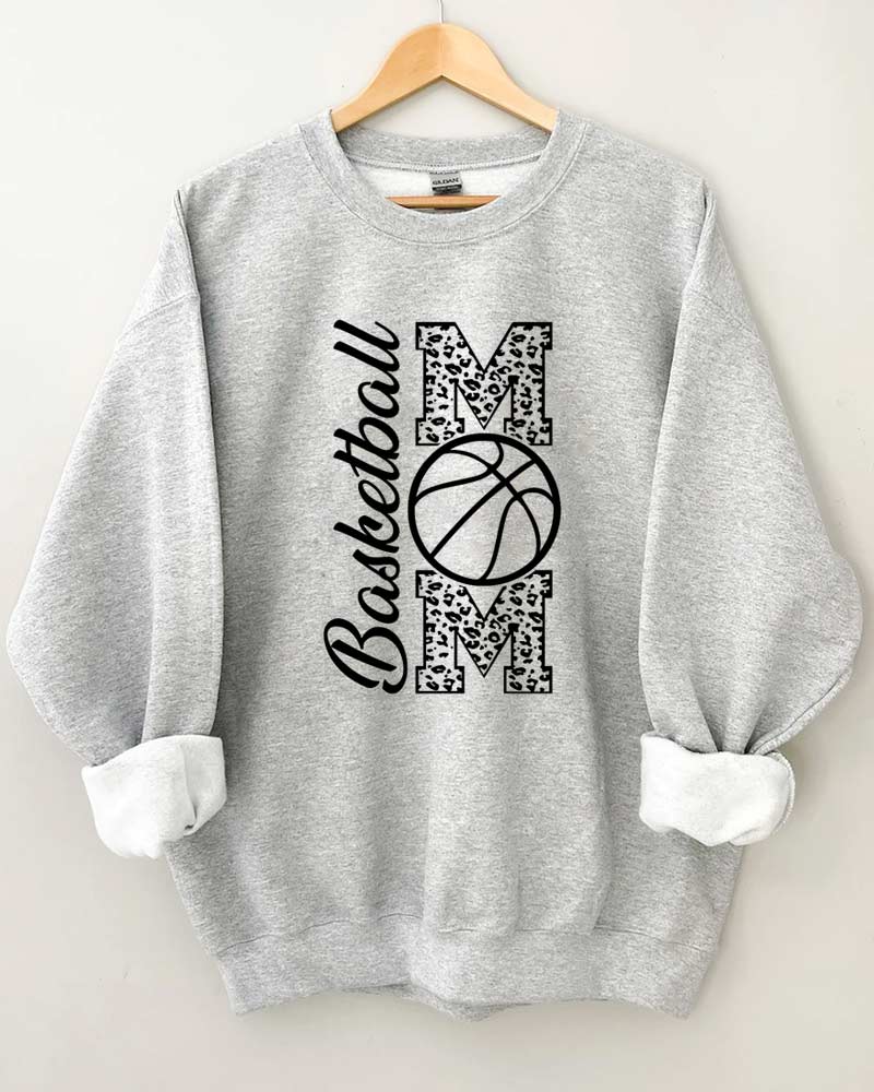 Basketball Mom Printed Crewneck Sweatshirt