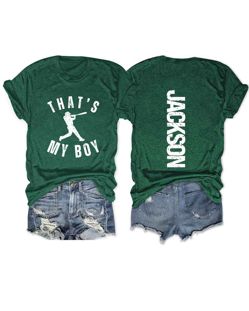 Personalized That's My Boy Baseball T-Shirt