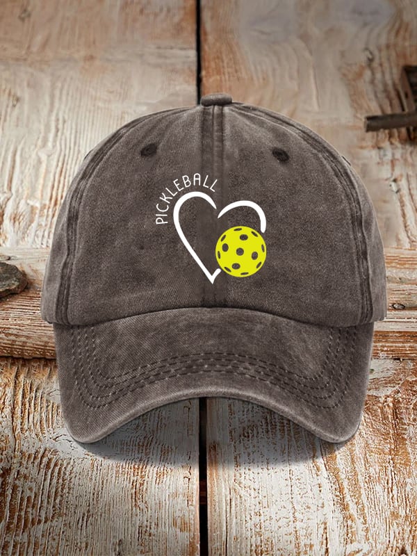 Pickleball Heart Print Unisex Hat
